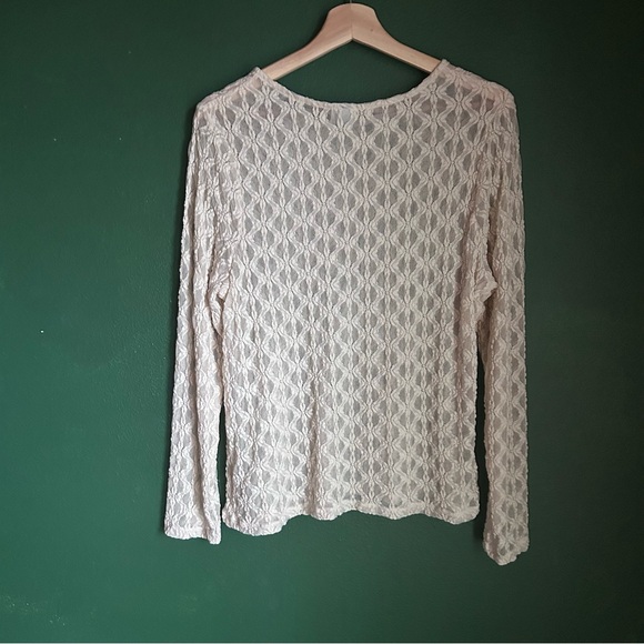 NWOT A New Day Longsleeve Lace Top size XXL in Cream - Picture 5 of 9